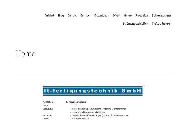 Vorschau von www.ft-fertigungstechnik.de, ft-fertigungstechnik GmbH