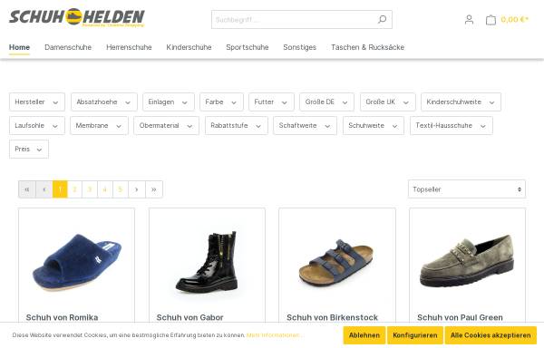 Vorschau von www.schuh-helden.de, Schuh Helden - Timeline Shopping GmbH