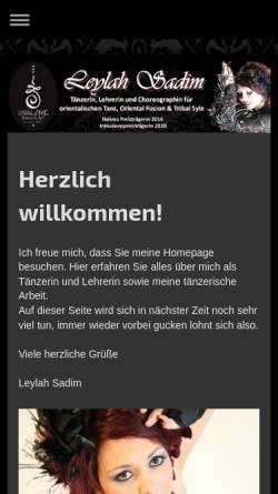 Vorschau der mobilen Webseite www.leylah.de, Leylah