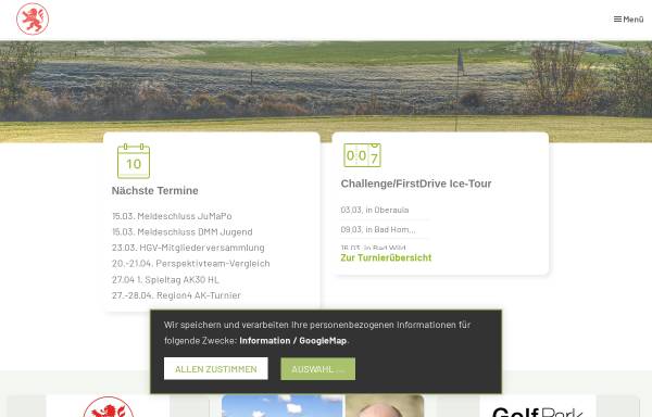 Vorschau von www.hessischer-golfverband.de, Hessischer Golfverband e.V.