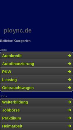 Vorschau der mobilen Webseite www.ploync.de, Ploync