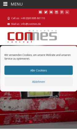 Vorschau der mobilen Webseite www.conmes.de, conmes