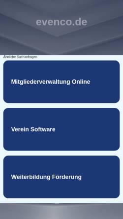 Vorschau der mobilen Webseite www.evenco.de, Evenco GmbH & Co.KG