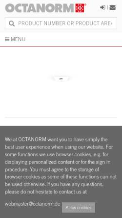 Vorschau der mobilen Webseite www.octanorm.com, Octanorm-Vertriebs-GmbH