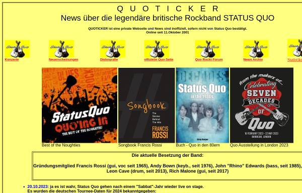 Vorschau von www.quoticker.de, Status Quo Ticker
