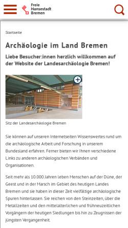 Vorschau der mobilen Webseite www.landesarchaeologie.bremen.de, Der Bremer Landesarchäologe