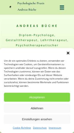 Vorschau der mobilen Webseite www.psychologischepraxis-andreasbueche.de, Andreas Büche