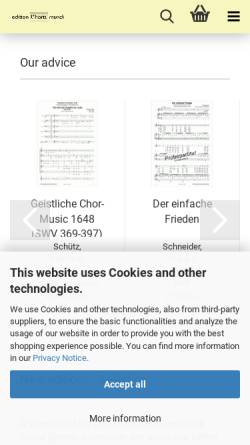 Vorschau der mobilen Webseite www.edition-choris-mundi.de, Edition Choris mundi