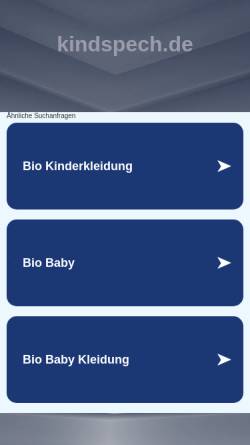 Vorschau der mobilen Webseite www.kindspech.de, Kindspech, Natascha Gierling