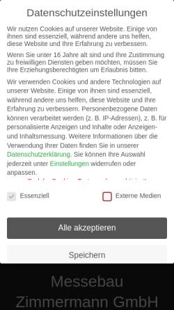 Vorschau der mobilen Webseite www.messebau-zimmermann.de, Messebau Zimmermann GmbH