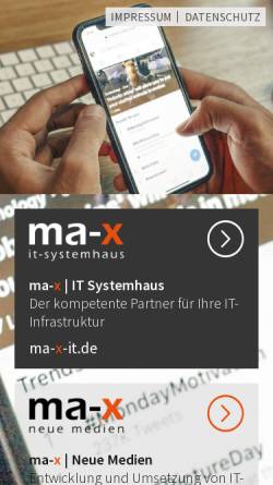 Vorschau der mobilen Webseite ma-x.de, MA-X Neue Medien GmbH