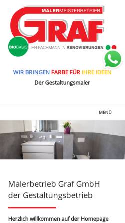 Vorschau der mobilen Webseite malerbetrieb-graf.de, Malerbetrieb Graf GmbH