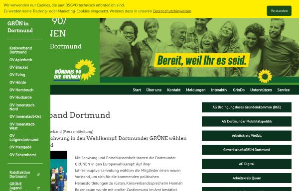 Vorschau von www.gruene-dortmund.de, Bündnis 90/Die Grünen, Kreisverband Dortmund