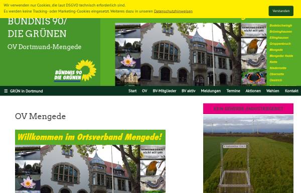 Vorschau von www.gruene-mengede.de, Bündnis 90/Die Grünen, Ortsverband Dortmund-Mengede