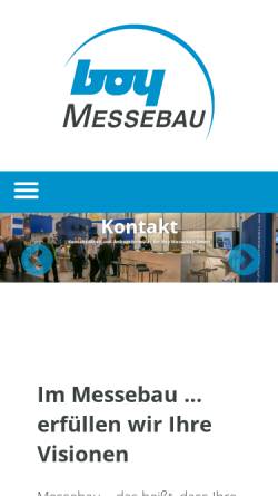Vorschau der mobilen Webseite www.boy-messebau.de, Boy Messebau