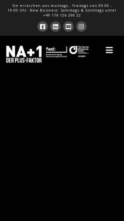 Vorschau der mobilen Webseite na1.de, NA+1 Design Gunnar Zessel