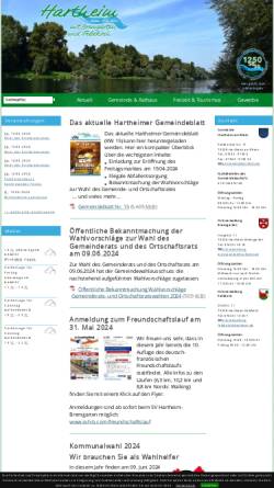 Vorschau der mobilen Webseite www.hartheim.de, Gemeinde Hartheim