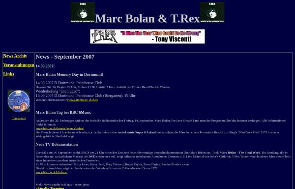 Vorschau von www.marcbolan.de, Marc Bolan & T.Rex