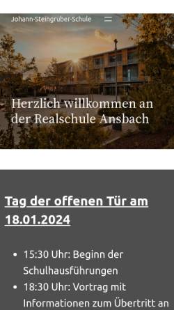 Vorschau der mobilen Webseite www.realschule-ansbach.de, Staatliche Realschule Ansbach