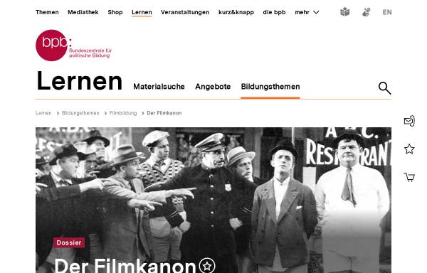 Vorschau von www.bpb.de, Der Filmkanon