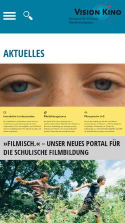 Vorschau der mobilen Webseite www.visionkino.de, Vision Kino