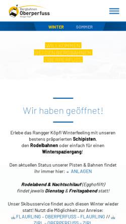 Vorschau der mobilen Webseite www.rangger-koepfl.at, Rangger-Köpfl