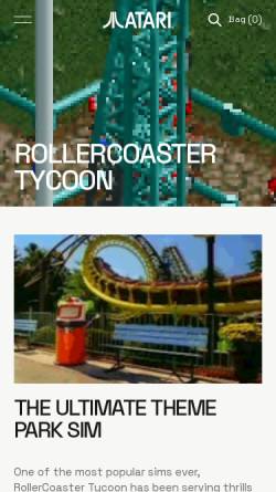 Vorschau der mobilen Webseite www.rollercoastertycoon.com, RollerCoaster Tycoon