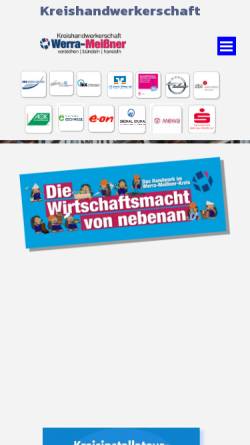 Vorschau der mobilen Webseite www.kh-wm.de, Kreishandwerkerschaft Werra-Meißner