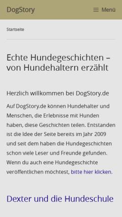Vorschau der mobilen Webseite www.dogstory.de, Dogstory