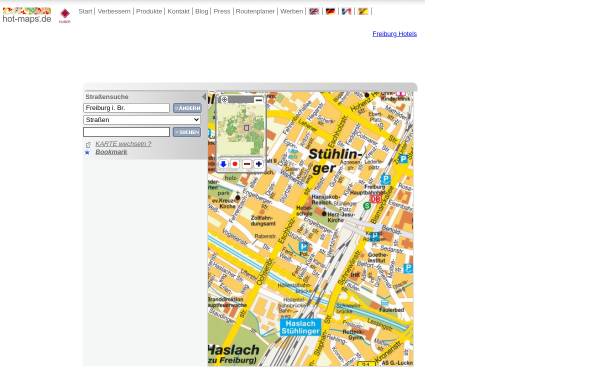 Vorschau von www.hot-map.com, HotMaps Stadtpläne