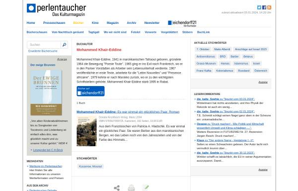 Vorschau von www.perlentaucher.de, Mohammed Khair-Eddine