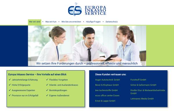 Vorschau von www.inkasso-eis.de, Europa Inkasso Service GmbH
