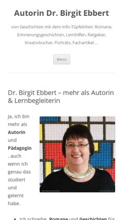 Vorschau der mobilen Webseite www.birgit-ebbert.de, Dr. Birgit Ebbert
