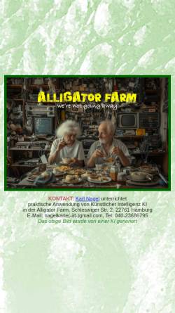 Vorschau der mobilen Webseite www.alligatorfarm.de, Alligatorfarm
