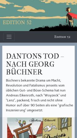 Vorschau der mobilen Webseite edition52.de, Edition 52