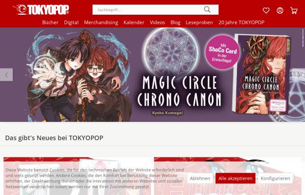 Vorschau von www.tokyopop.de, Tokyopop