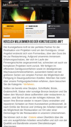 Vorschau der mobilen Webseite www.anft-kunstguss.de, Kunstgießerei Anft e. K. - Inh. Josef Volmer