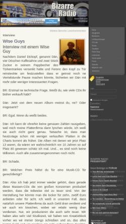 Vorschau der mobilen Webseite www.bizarre-radio.de, Interview mit einem Wise Guy (Bizarre Radio)
