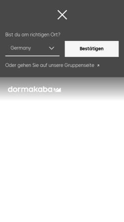 Vorschau der mobilen Webseite www.dormakaba.com, Kaba GmbH