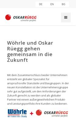 Vorschau der mobilen Webseite www.oskar-ruegg.com, Oskar Ruegg AG