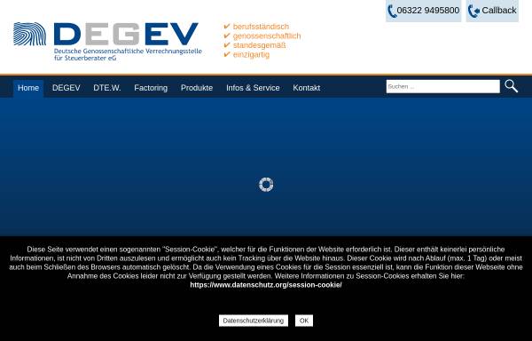 Vorschau von www.degev.com, Degev - Factoring für Steuerberater