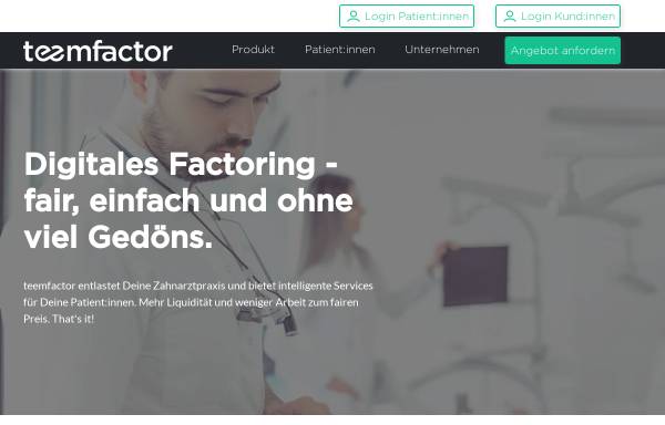 Vorschau von www.teemfactor.de, Teamfaktor GmbH