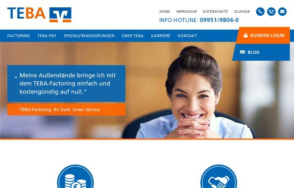 Vorschau von www.teba-kreditbank.de, Teba Kreditbank GmbH & Co. KG
