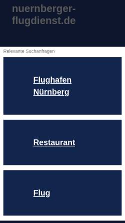 Vorschau der mobilen Webseite www.nuernberger-flugdienst.de, Nürnberger Flugdienst