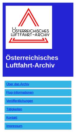 Vorschau der mobilen Webseite www.luftfahrt-archiv.at, Österreichisches Luftfahrt-Archiv