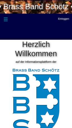 Vorschau der mobilen Webseite www.bbschoetz.ch, Brass Band Schötz