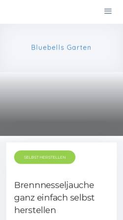 Vorschau der mobilen Webseite www.bluebells-garten.de, Bluebells Garten