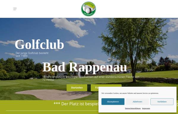Vorschau von www.golfclub-badrappenau.de, Golfclub Bad Rappenau e.V