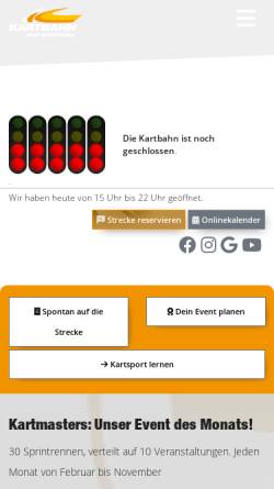 Vorschau der mobilen Webseite www.kartbahn.de, Kartbahn Bad Rappenau