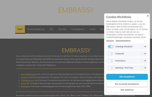 Vorschau von www.embrassy.de, Embrassy, Blechbläser-Ensemble